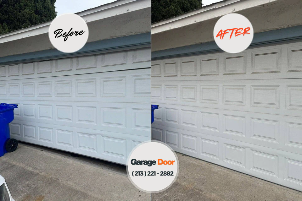 Before and after: garage door repair Fairfax, SC